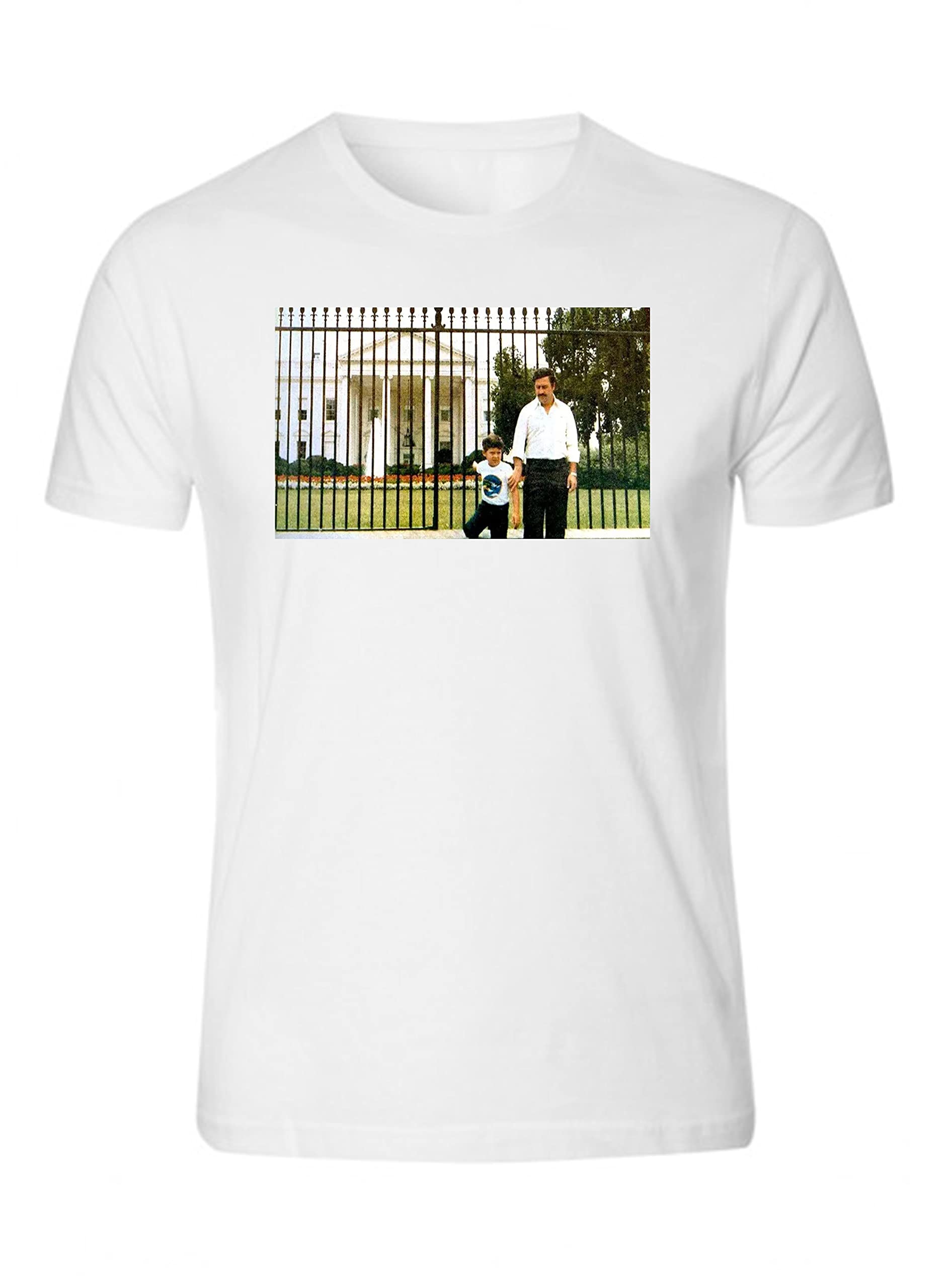 GawxTeePablo Escobar with His Son at The White House USA T-Shirt Tee