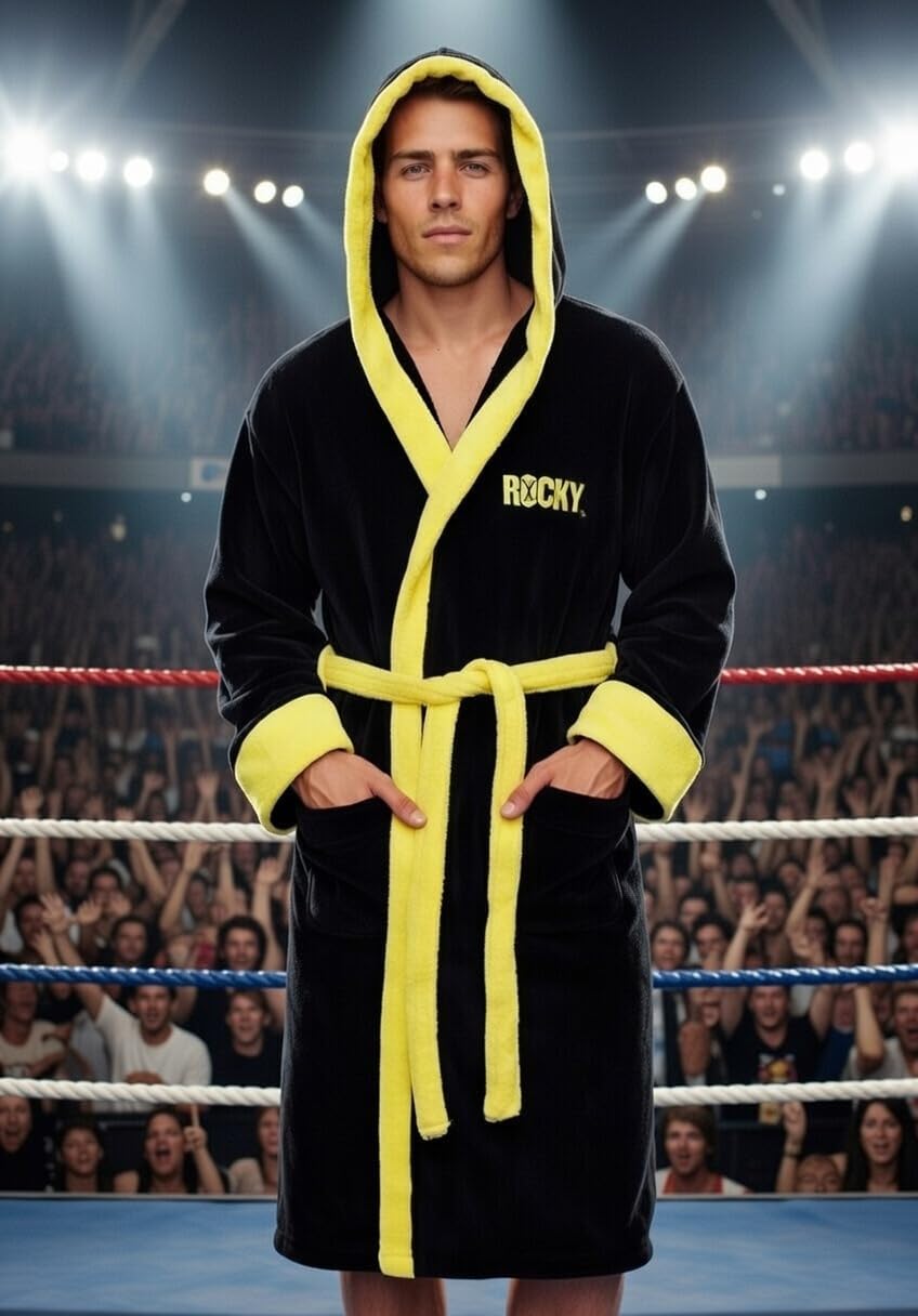 Rocky Balboa - Accappatoio in pile "Italian Stallion", prodotto ufficiale MGM Boxing Movie