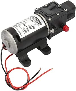 JF-XUAN Water Pump High Pressure Water Pump, 24V 100W Electric Diaphragm Self Priming High Pressure Water Pump with Pressure Switch