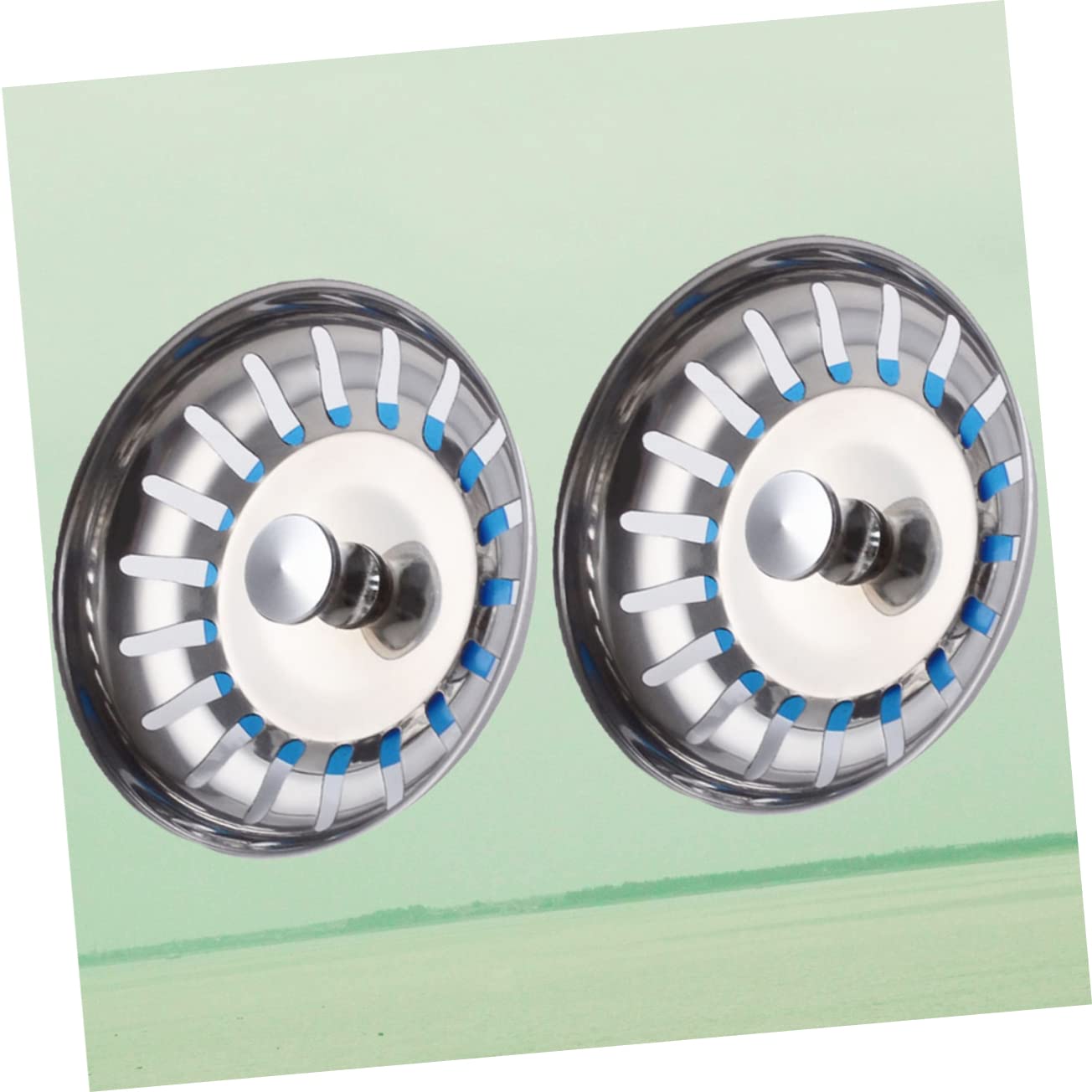 Hemobllo 4piezas Tapón De Fregadero Inoxidable Filtro De Desagüe para Cocina Cubierta De Fregadero Resistente y Atrapa Cabello y Residuos Lavabos y