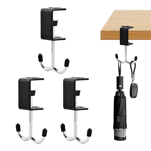 3 Pack Purse Hook for Table&Desk,100lb Capacity High-Strength Alloy Hanger,Multi-Use