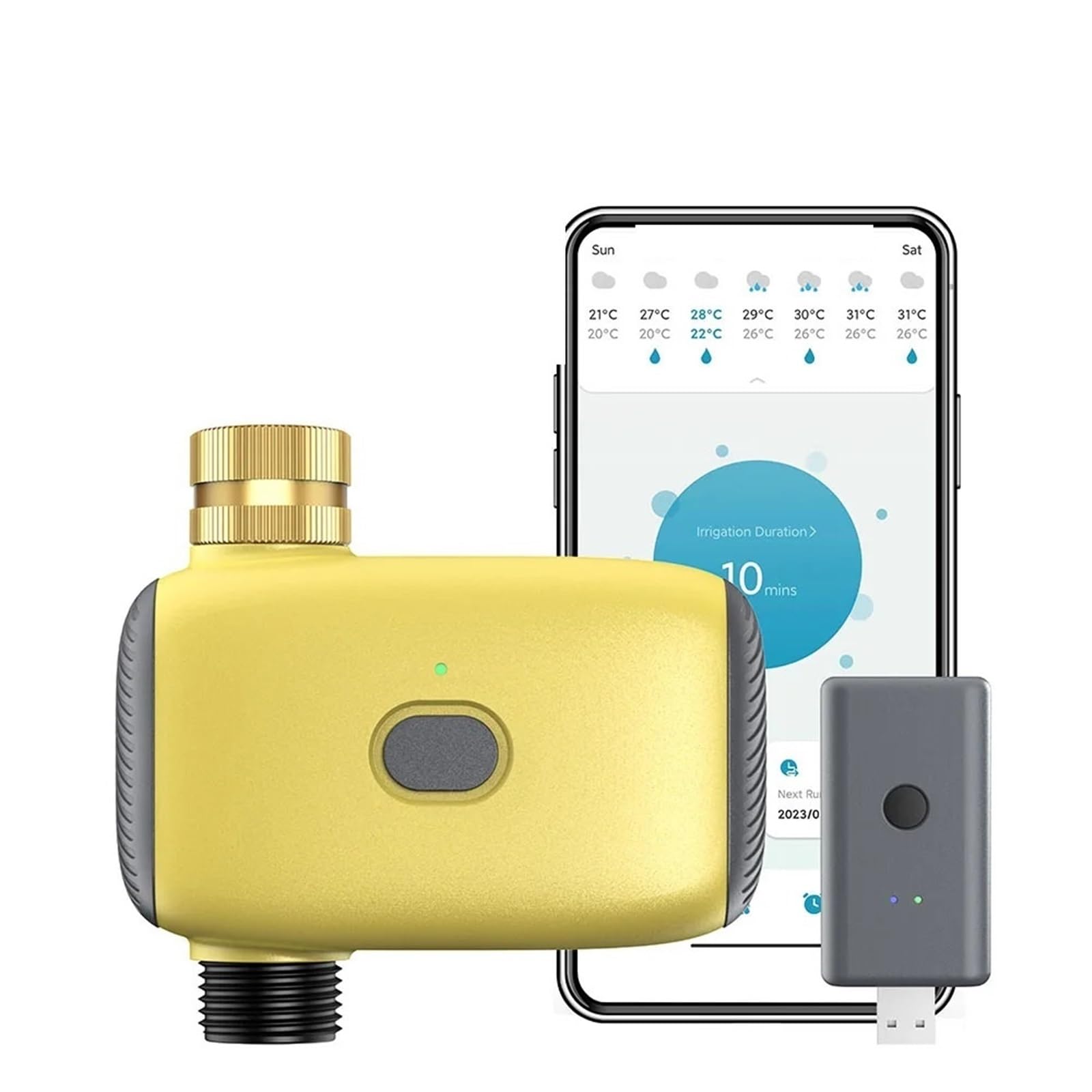 Timer automatico for irrigazione da giardino, di irrigazione con ritardo for pioggia, programmatore for tubo flessibile da rubinetto for giardino esterno