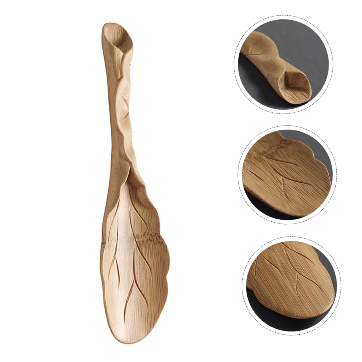 Zerodeko Loose Leaf Tea Scoop Japanese Style Bamboo Tea Spoon Tool for Home Office