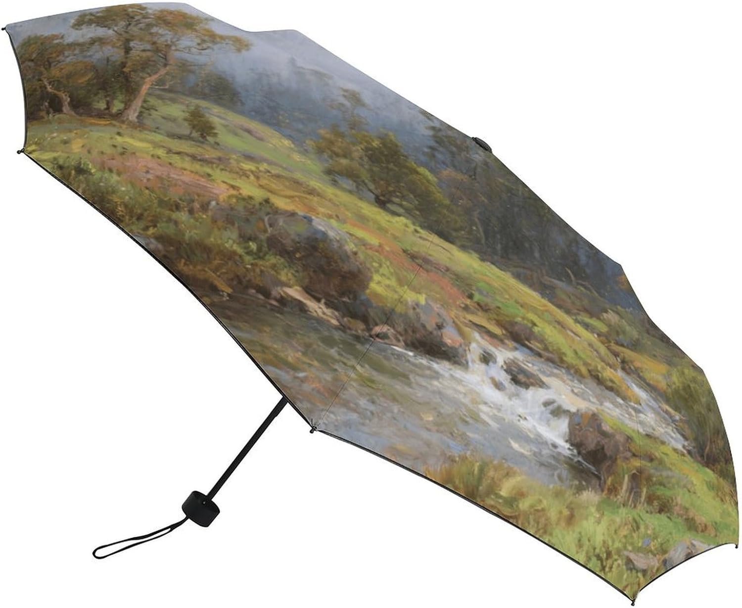 Windproof Travel Umbrella Misty Valley Folding Small Sun Umbrella Lightweight Small And Compact Suit for Pocket