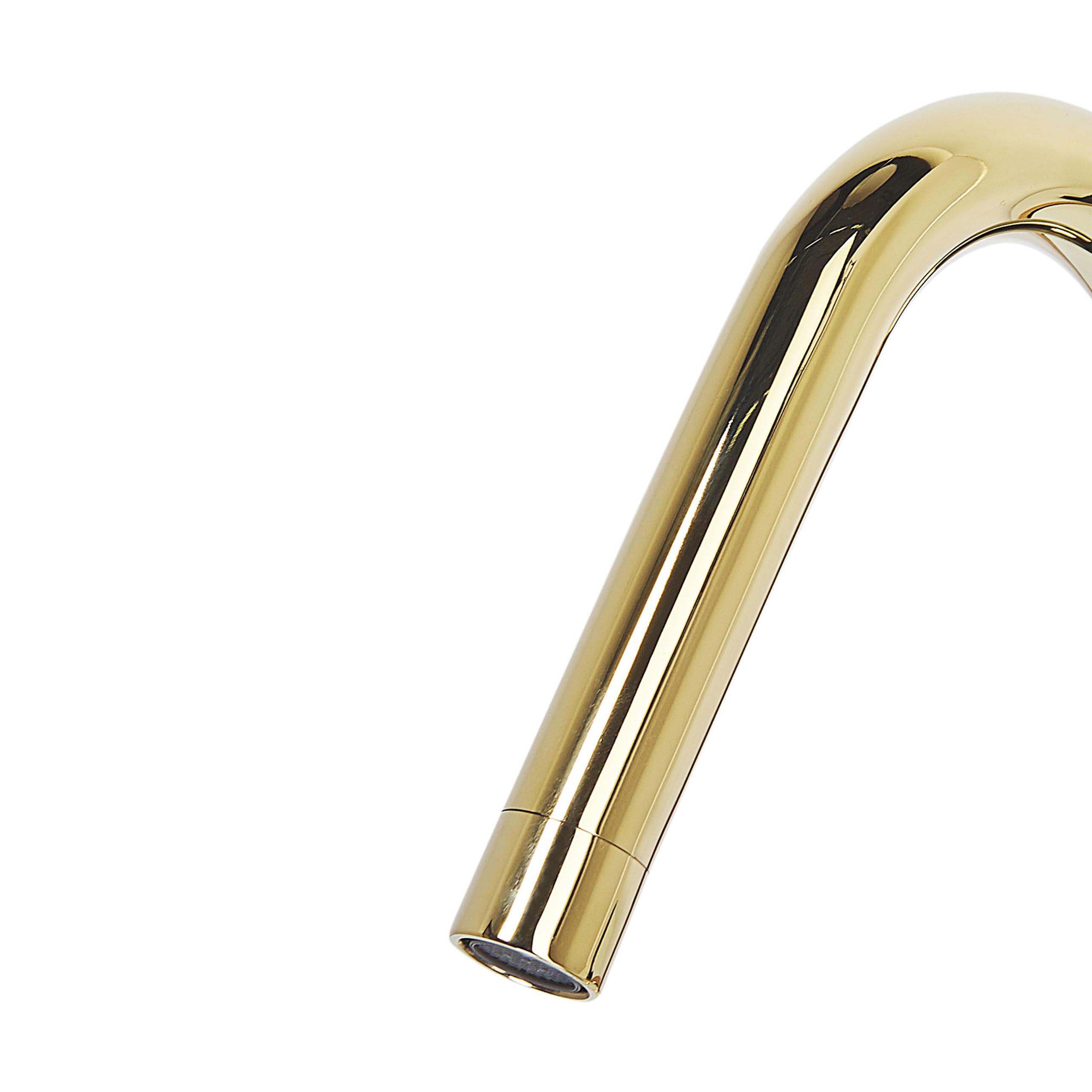 Grifo mezclador para lavabo metal brillante latón baño moderno grifo de doble mando dorado Kalambo