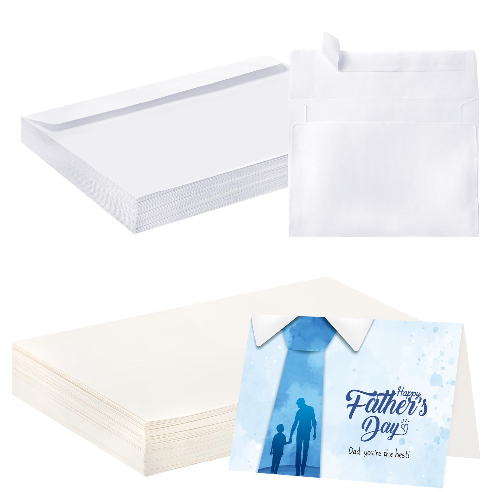 20 Sets Blank Watercolor Cards with Envelopes, 140lb/300GSM Watercolor Paper Cards, 5 x 7 in Foldable Watercolor Postcards with Envelopes for Greeting Cards Wedding Invitations