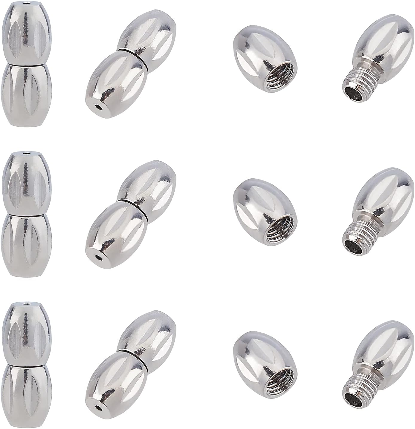 Lot De 30 Connecteurs Acier Inoxydable Pour Chaîne à Billes 1,5mm - 5x2mm, Origine Chine