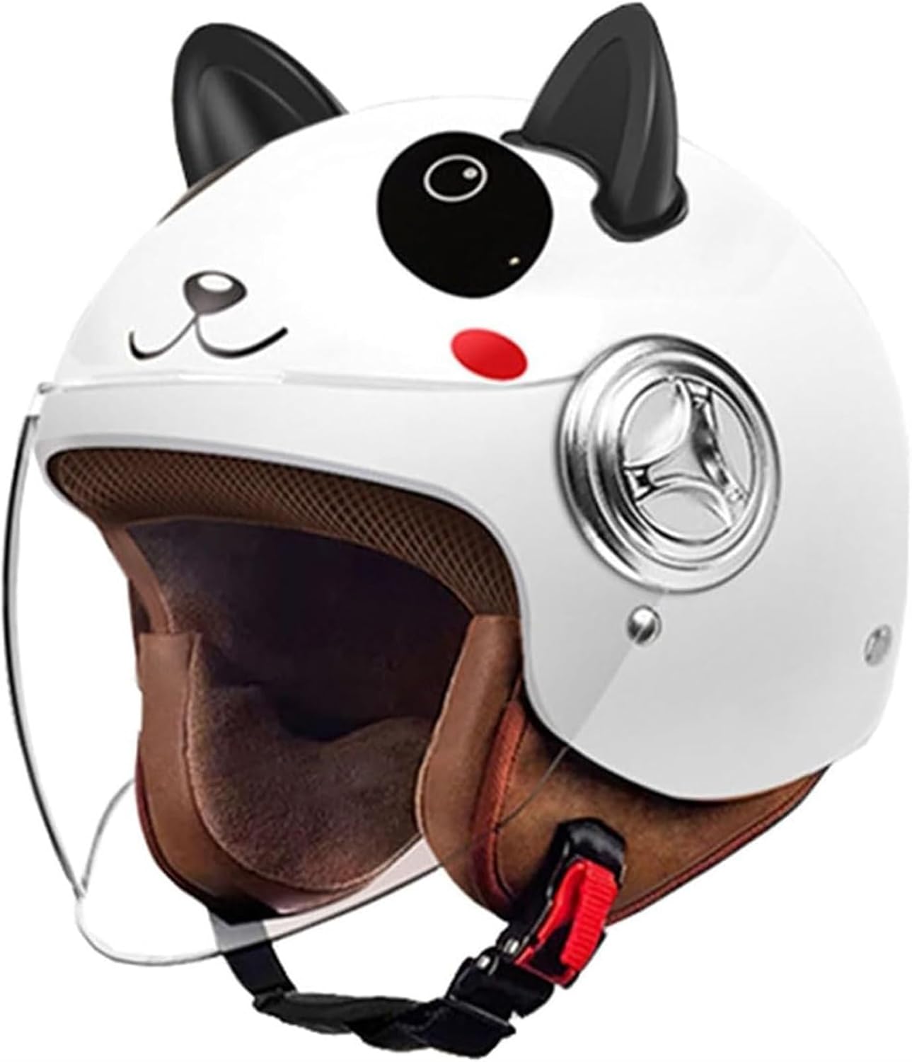 DOT Approved Kids Motorcycle 3/4 Half Helmet, Youth Boys Girls Children's Motorbike ATV Helmet, Retro Electric Scooter Moped Cap for Chopper Cruiser Jet