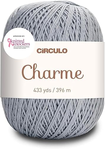 Miniatura 8 de Circulo Charme - Hilo de algodón para ganchillo y tejer, 100% algodón mercerizado, algodón virgen brasileño, hilo de ganchillo y tejido, color 1236,