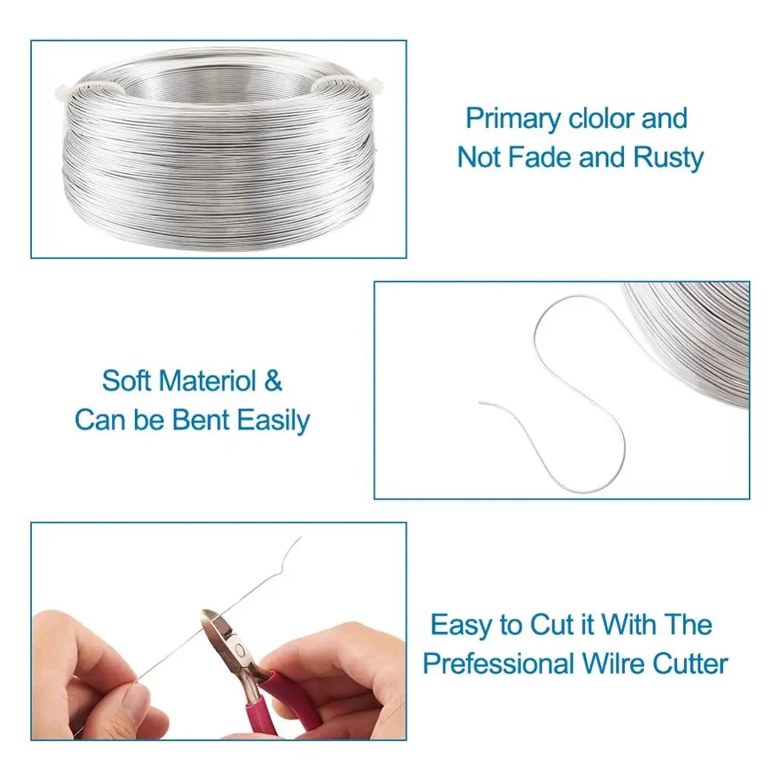 1 Rolle Aluminiumdraht für Schmuckherstellung, Halsketten, Armbänder, 0,8 mm, 1 mm, 1,5 mm, 2 mm, 3,0 mm, 4 mm, 5 mm, 6 mm, 23 Farben für Heimwerken, Modellbau, Schmuck, Basteln (Sienna, 0,5 - 0,6 mm