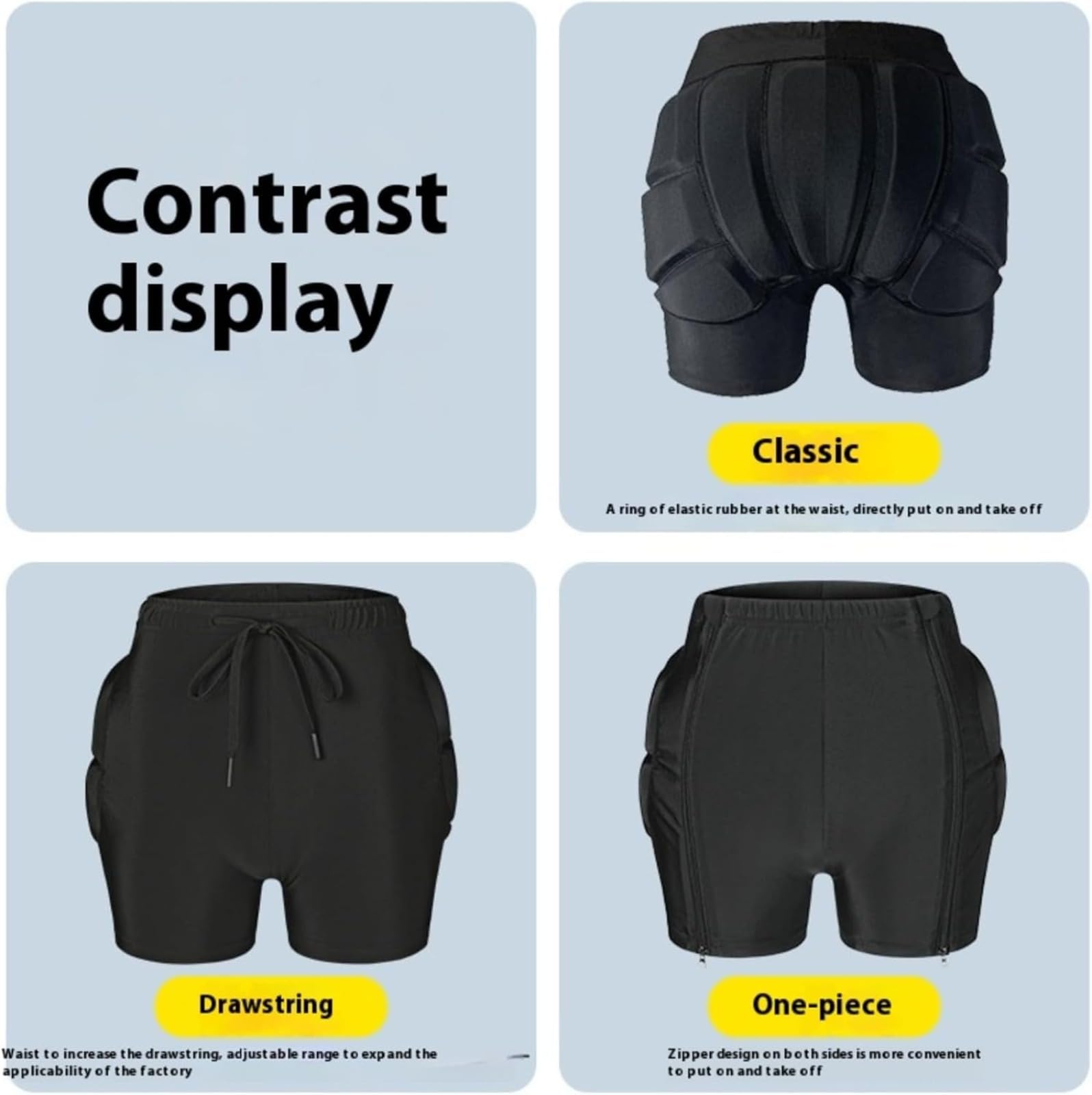 Pantaloni protettivi per bambini, cuscinetti per pattini a rotelle, protezione 3D, pantaloncini imbottiti per pattinaggio e sci, protezione dei fianchi EVA, cuscinetti