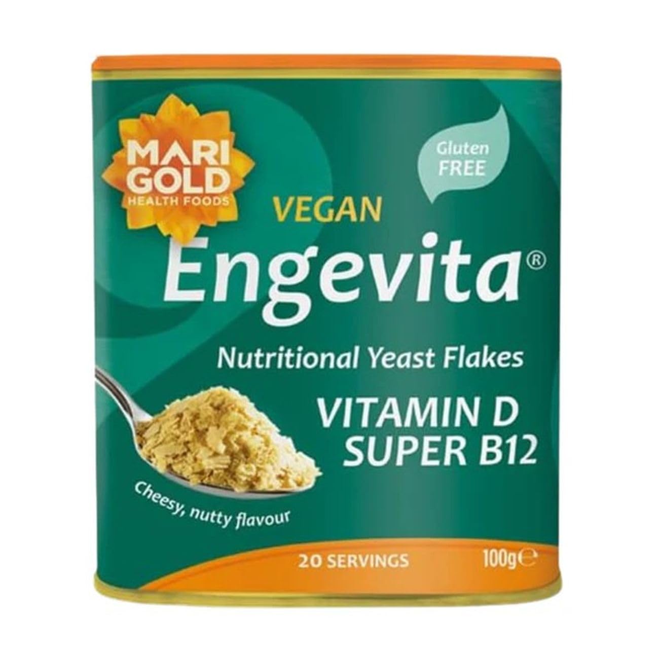 Marigold Natural Super Yeast Flakes Vit D & B12 Engevita 100 g