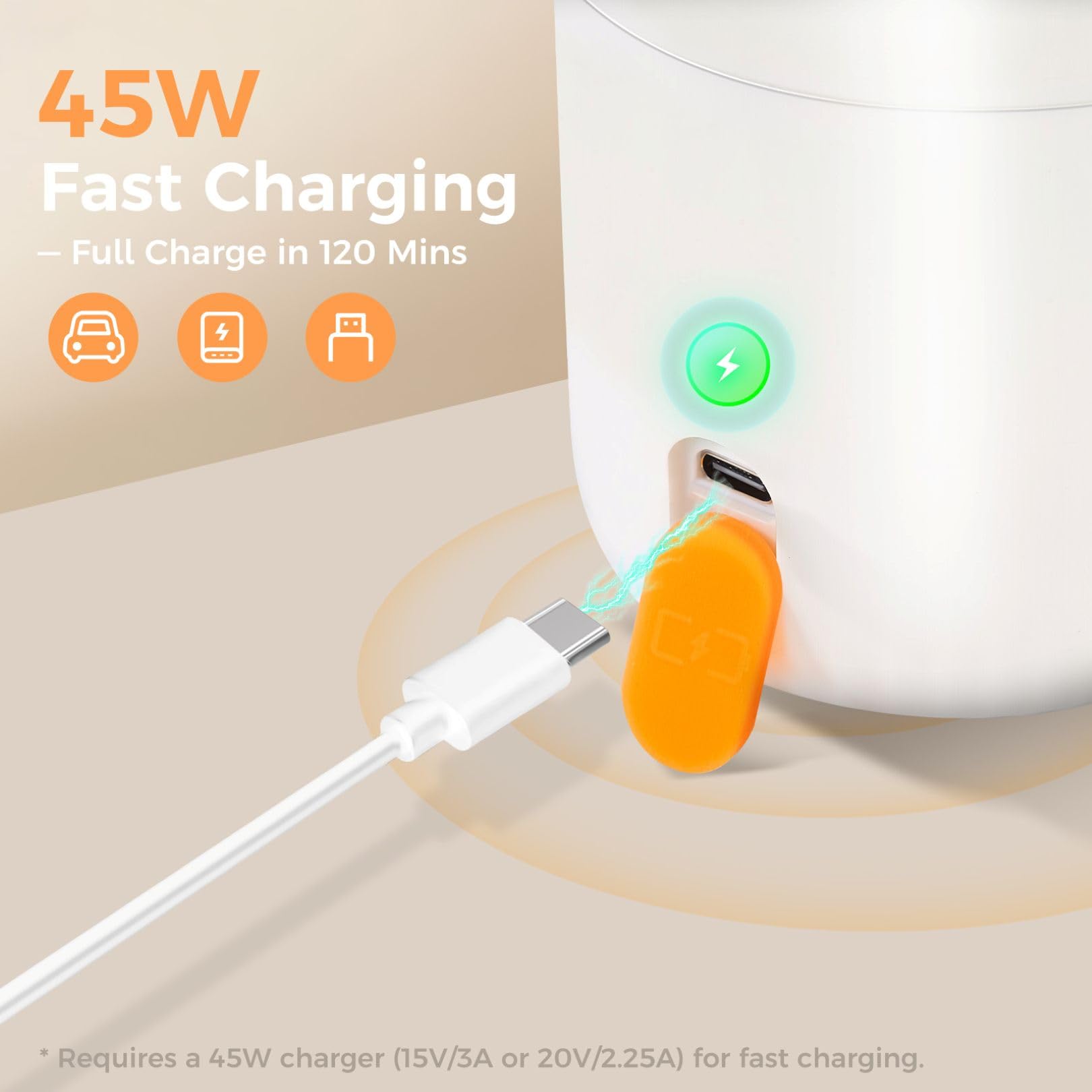Chauffe-biberon portable pour voyage, grande capacité, chauffage rapide, 4 niveaux de contrôle précis de la température, longue durée de vie, formule rechargeable pour voiture, avion et utilisation en