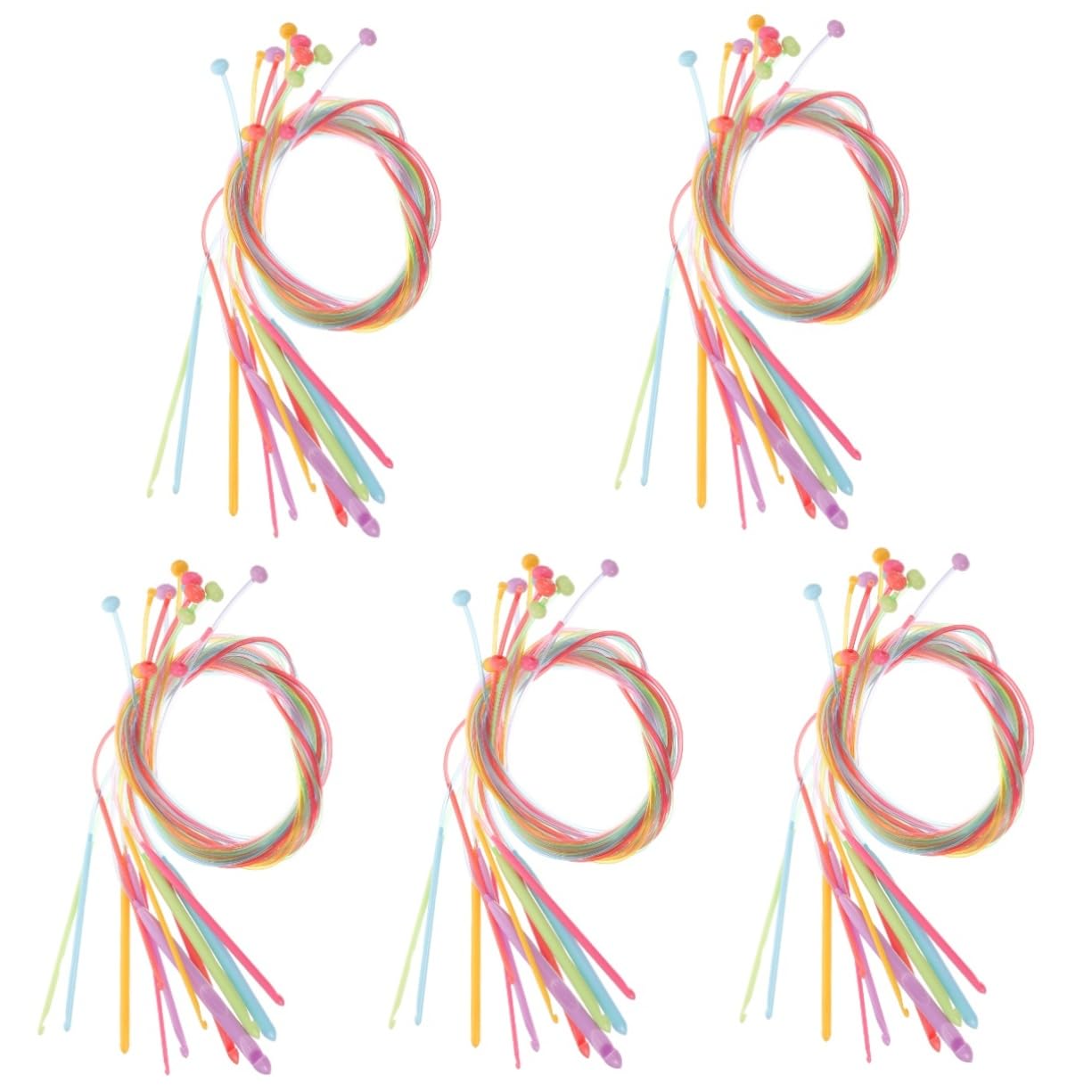 SHINEOFI 60piezas Agujas De Ganchillo Circulares Para Tejer De Herramientas Para Suéteres Bufandas Principiantes y Amantes Del Crochet