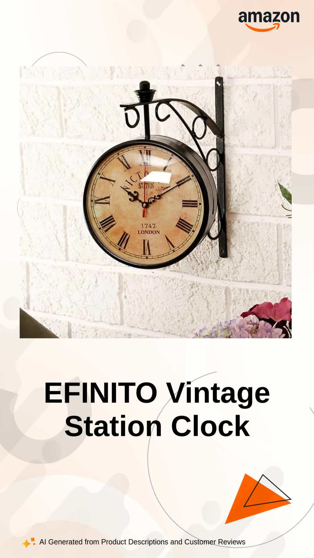 Buy EFINITO 12 Inch Dial Vintage Antique Victoria Black Station
