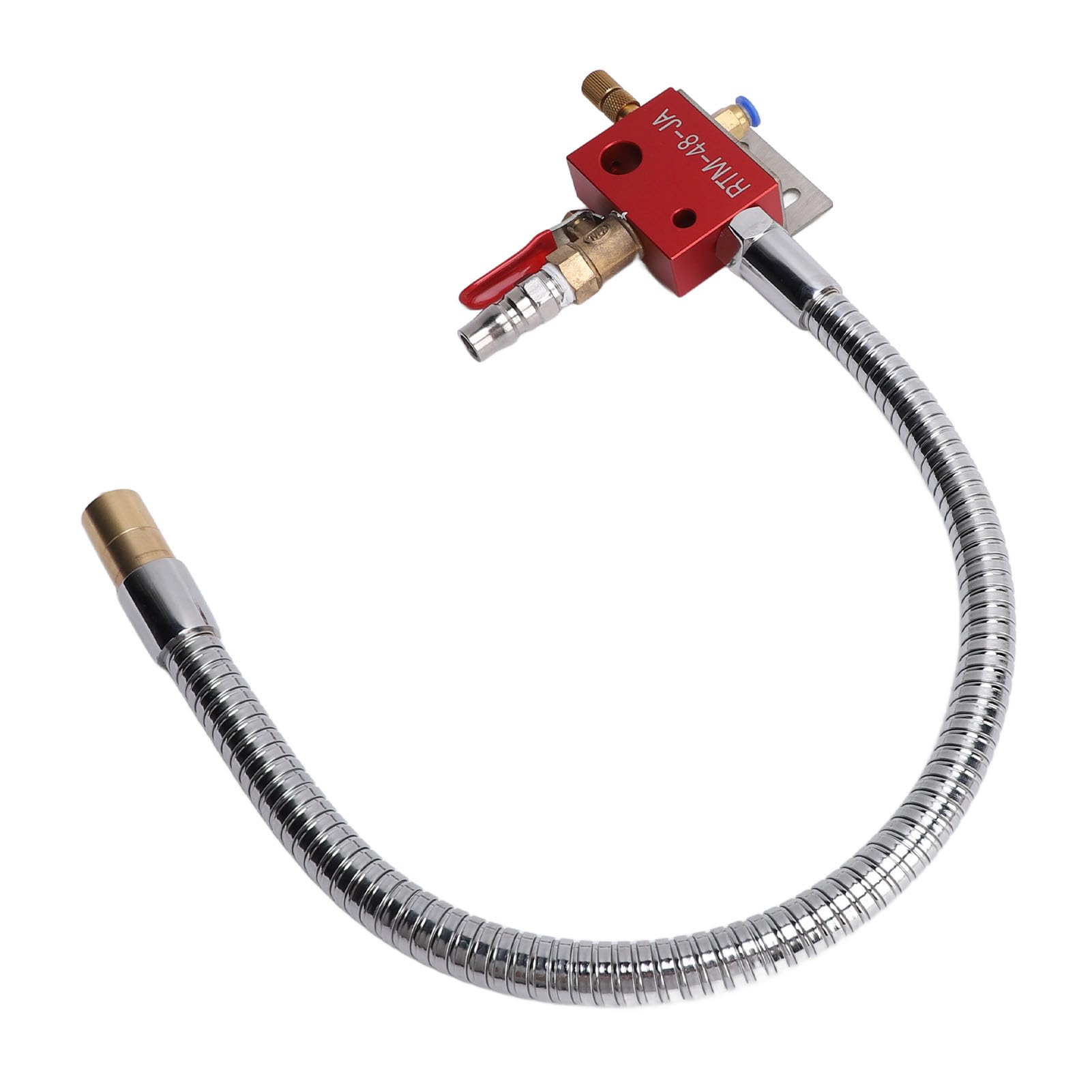 Generic Grawerka wąż Metalowy Mgła Chłodząca System Smarowania w Sprayu Długotrwały Opryskiwacz Chłodzący 48cm 2m Aluminium