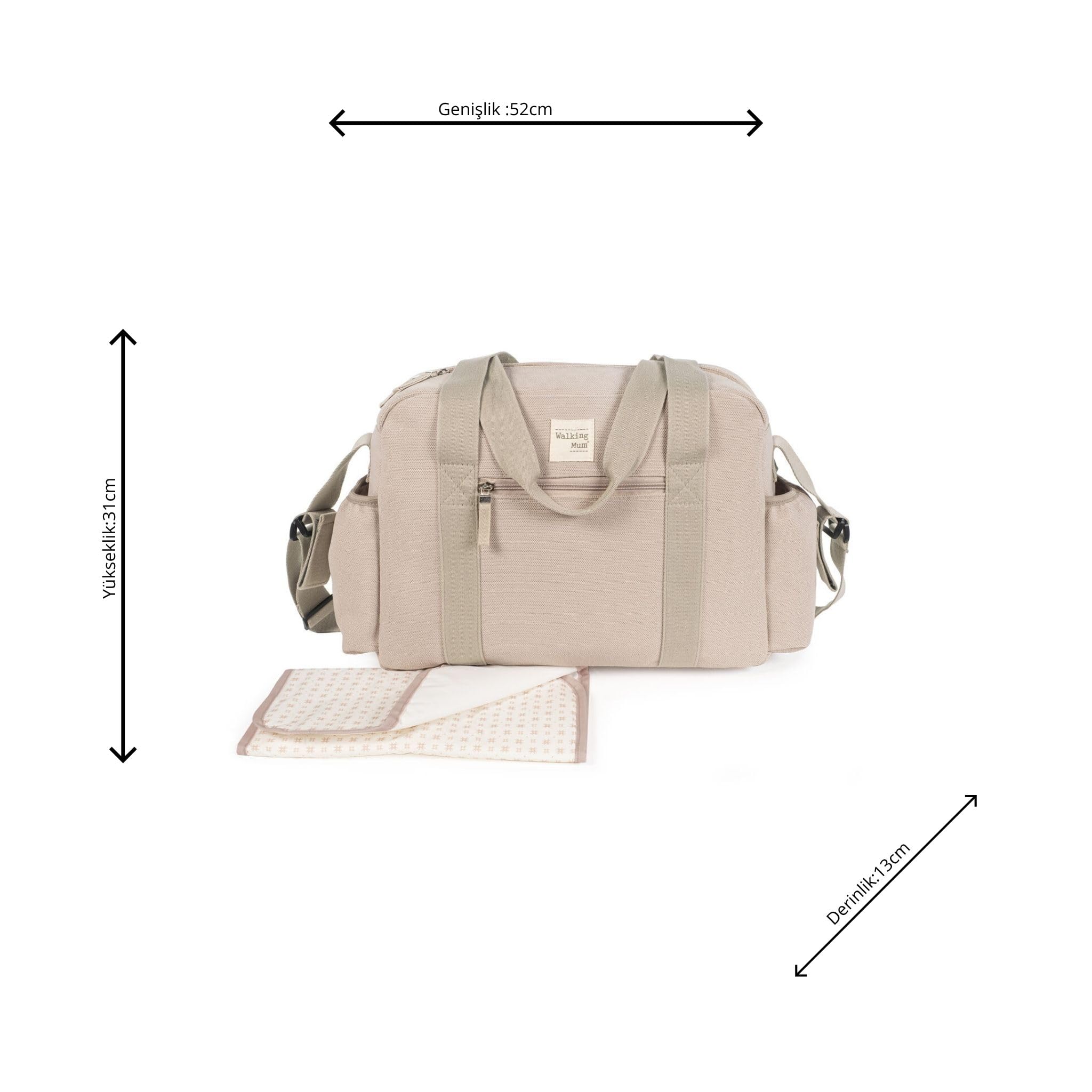 Walkin Mum Borsa cestino Eco Mum Apricot