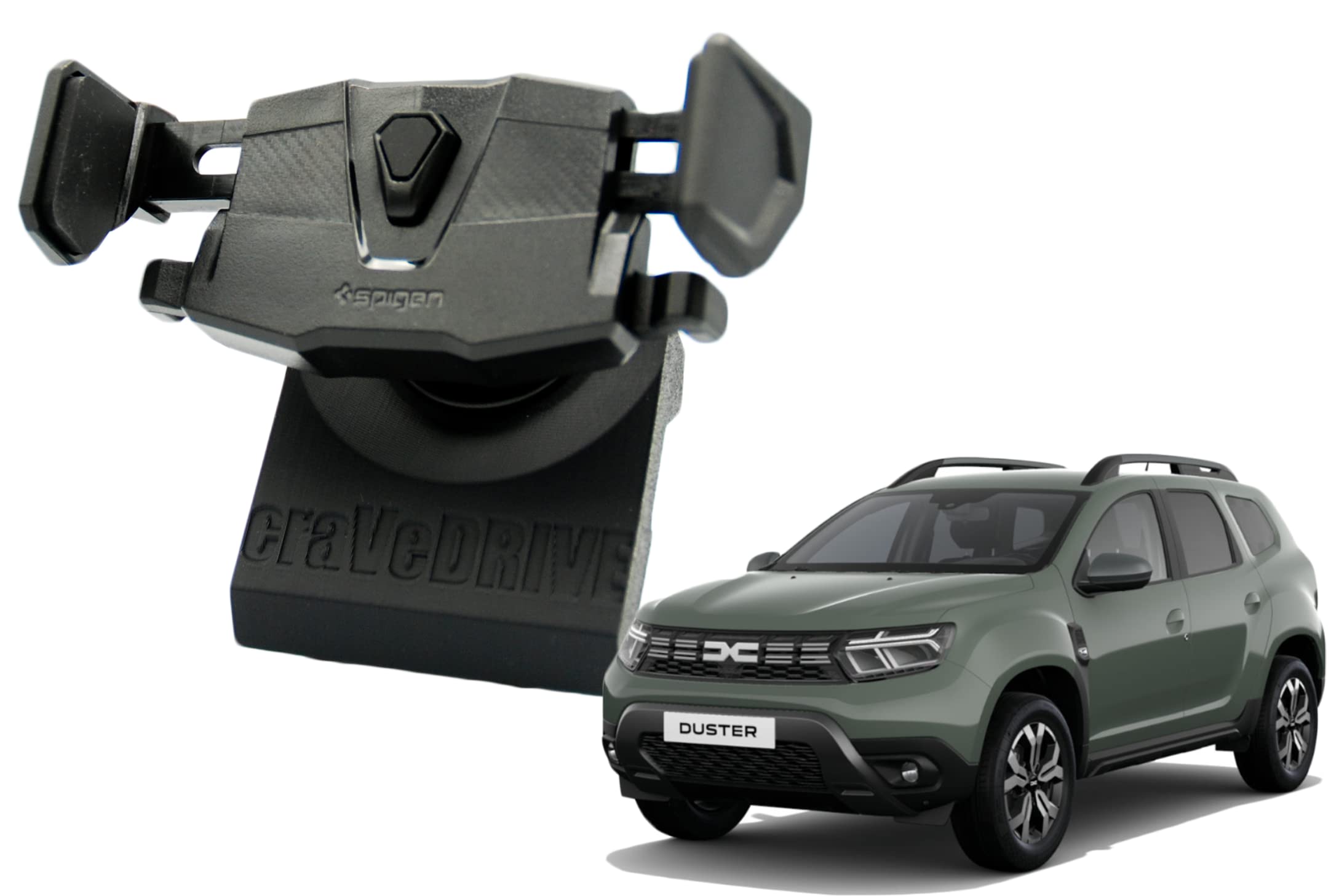 Supporto per cellulare auto compatibile Dacia Duster 2 2022+ I accessori dedicati supporto auto telefono cellulare I nero I supporto per telefono auto I supporto per cellulare auto I