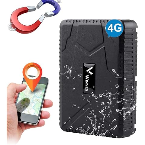4G GPS Tracker Car Vehicle Tracker No Monthly Fee 4G Motorcycle/Vehicle/Car Device GPS Locator 80 Days Long Standby Waterproof Global Real-time Tracking Device with Powerful Magnet 7800mAh Cover