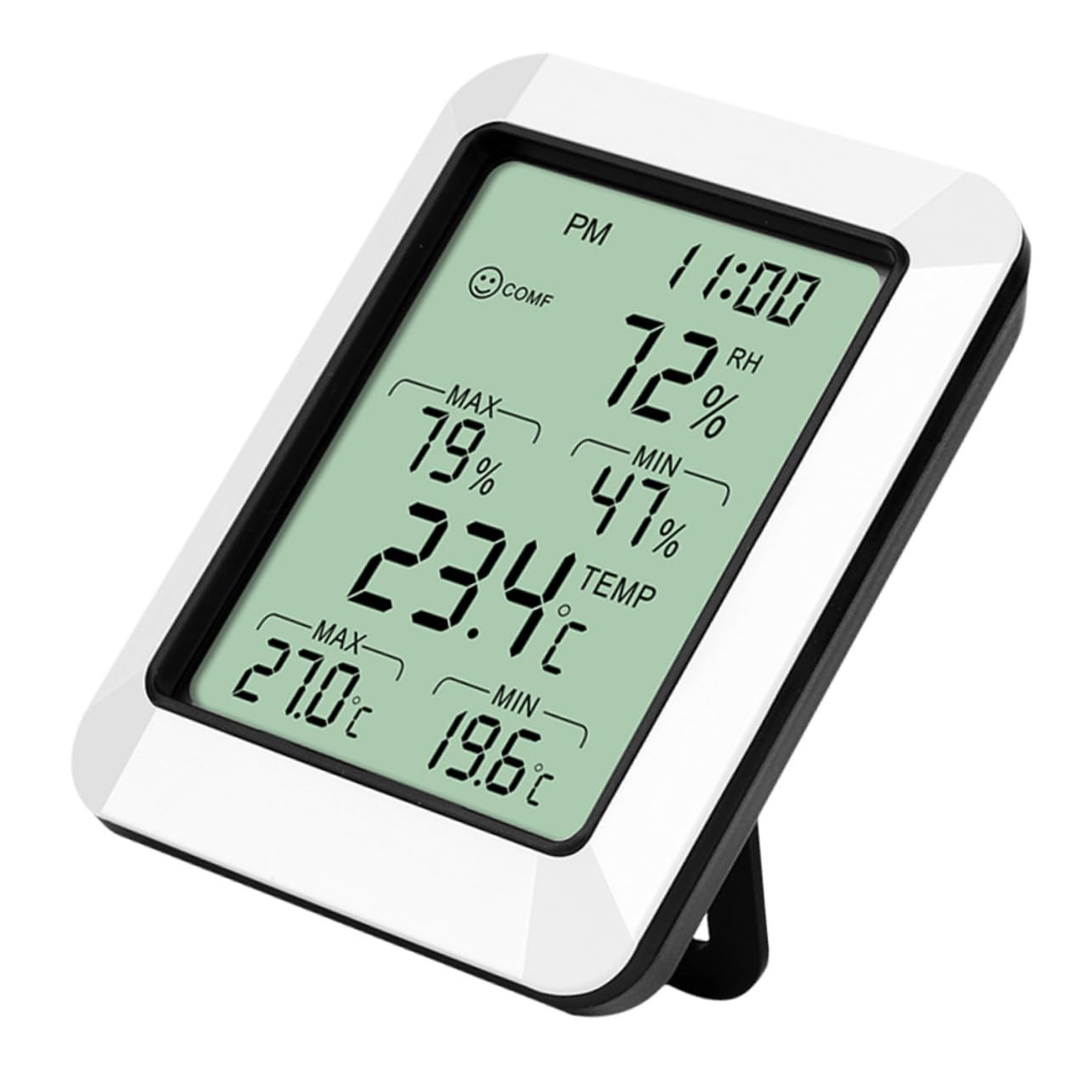 Sosoport 2pezzi Termometro Elettronico Digitale Per Interni Misuratore Di Umidità e Temperatura Display e Sensibile Supporto Senza Batteria Ottimo Per Uso Domestico e Ambienti Interni