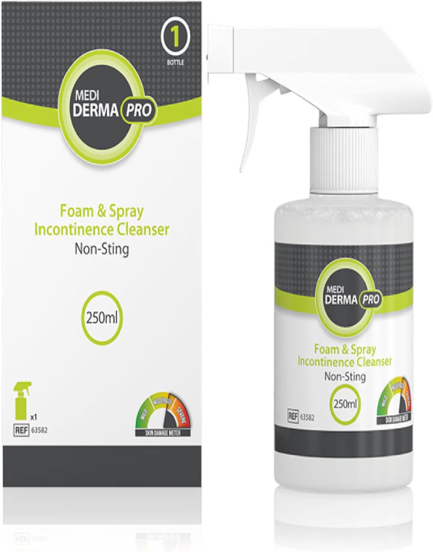 Medi Derma-Pro Skin Protectant Ointment & Foam. Long Lasting Protection Spray Incontinence Cleanser 250ml