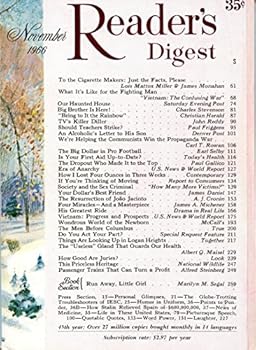 Single Issue Magazine Reader's Digest Magazine November 1966 Book