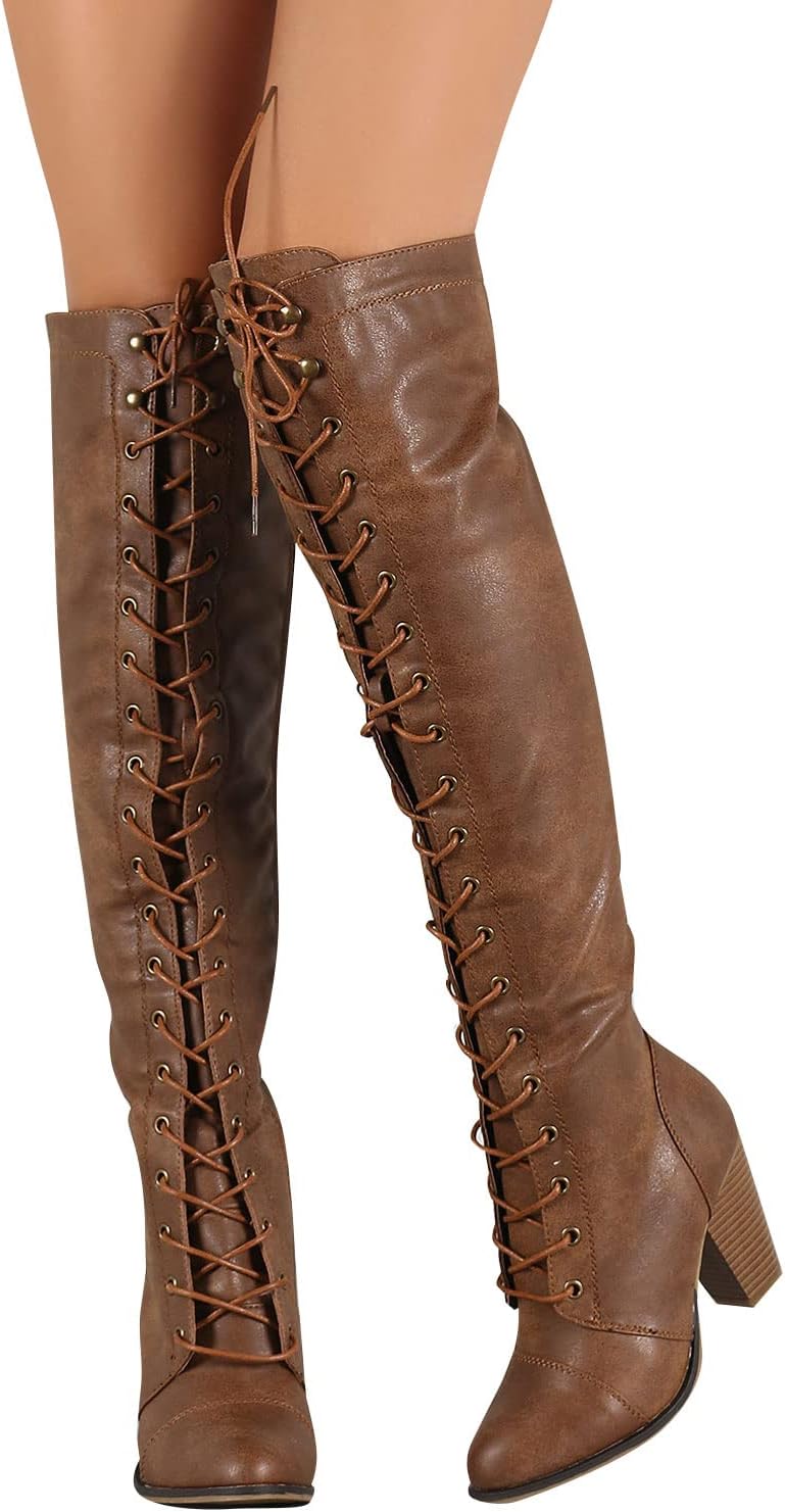 Forever womens Lace-up Boots
