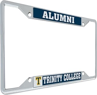 Desert Cactus Trinity College License Plate Frame Bantams Car Tag Holder for Front or Back of Car Officially Licensed Metal (Alumni)