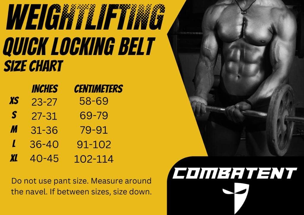 Quick Locking Weight Lifting Belt Men and Women - 4 Inches Neoprene with Metal Buckle - Adjustable Weight Belt for Olympic Lifting, Powerlifting and Compound Workouts