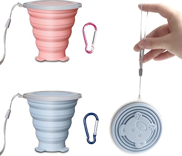 Aerzouser gobelets pliables de 180 ml, 2 pièces