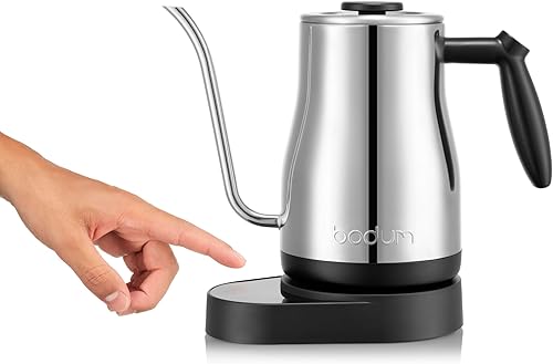 Miniatura 3 de Bodum Hervidor de agua eléctrico de cuello de cisne bistró de 34 onzas, para verter sobre café y té, control de temperatura con pantalla Wi-Fi,