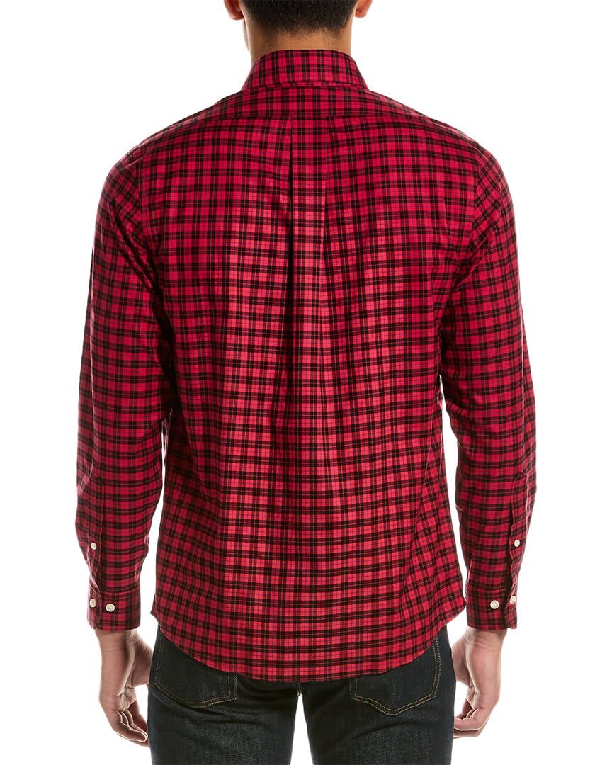Brooks Brothers Herren-Hemd, normale Passform, Supima-Baumwolle, gemischt, kariert, Knopfleiste