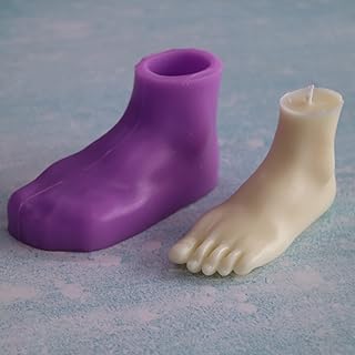3D Foot Design Silicone Mold for Candle Making, Unique Toe Resin Epoxy Candle Mold for DIY Candle Soap Making Christmas Handmade Art Gift Home Decoration Ornaments