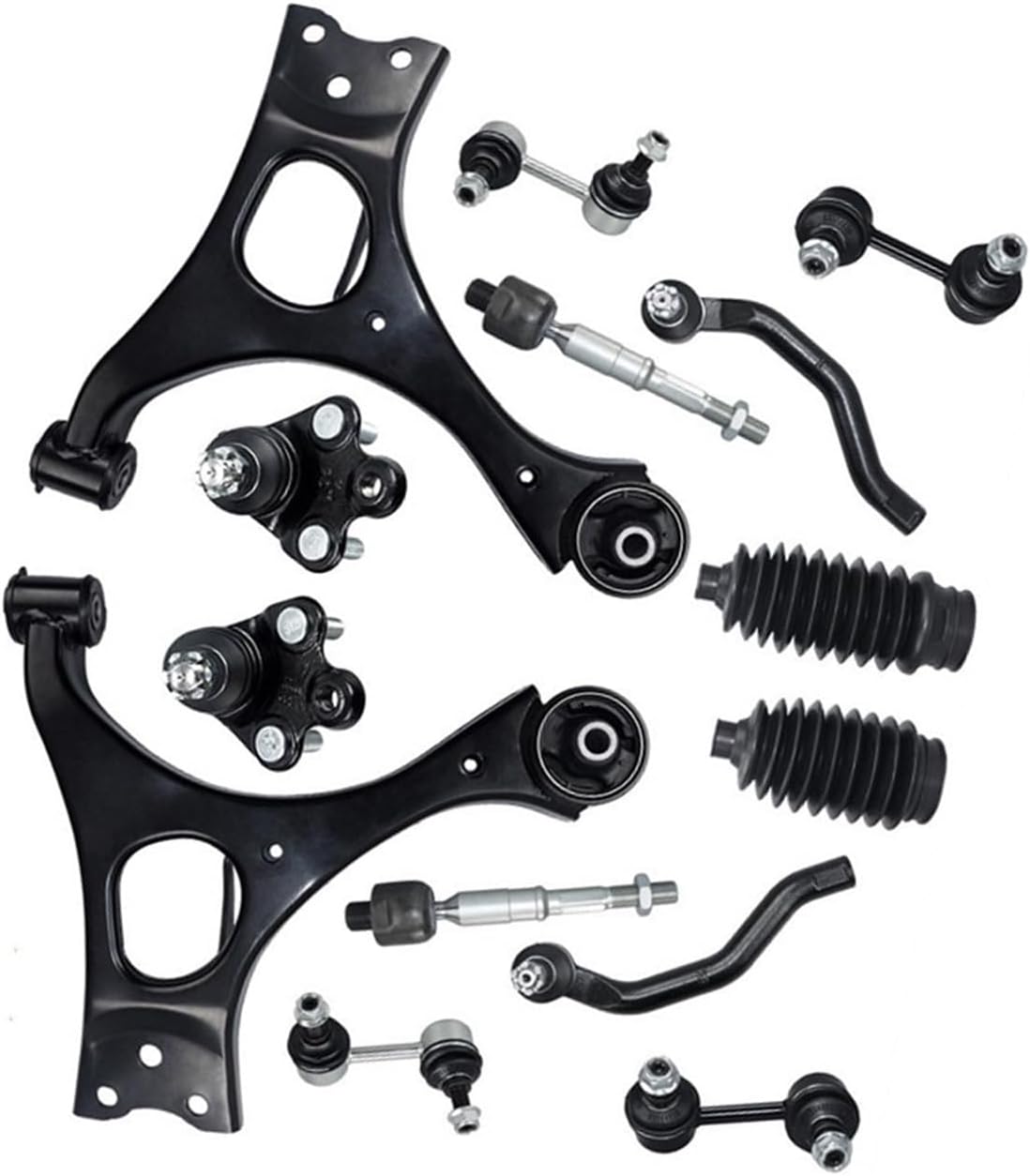 Wishbone Arms Links Kit For Civic 2006 2007 2008 2009 2010 2011 51360SNAA03 Car Front Lower Control Arm Sway Bar Links Suspension Tie Rod End Kit 14pcs