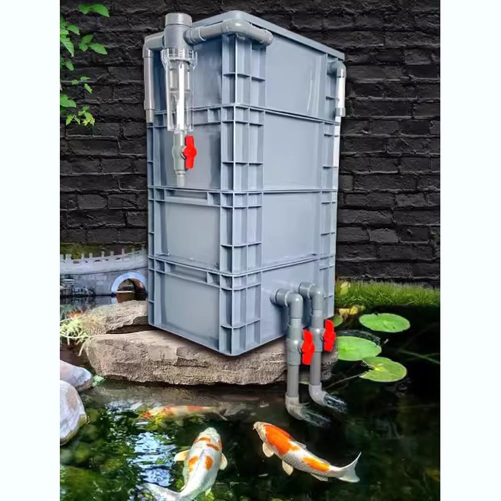 GZHERVICES Filtro De Acuario, Kit De Filtro Grande para Estanques, Peceras, Caja De Filtro De Ciclo De Agua Externo: Filtración De Múltiples Etapas, Purificación Agrega Oxígeno(40x30x66cm-B)