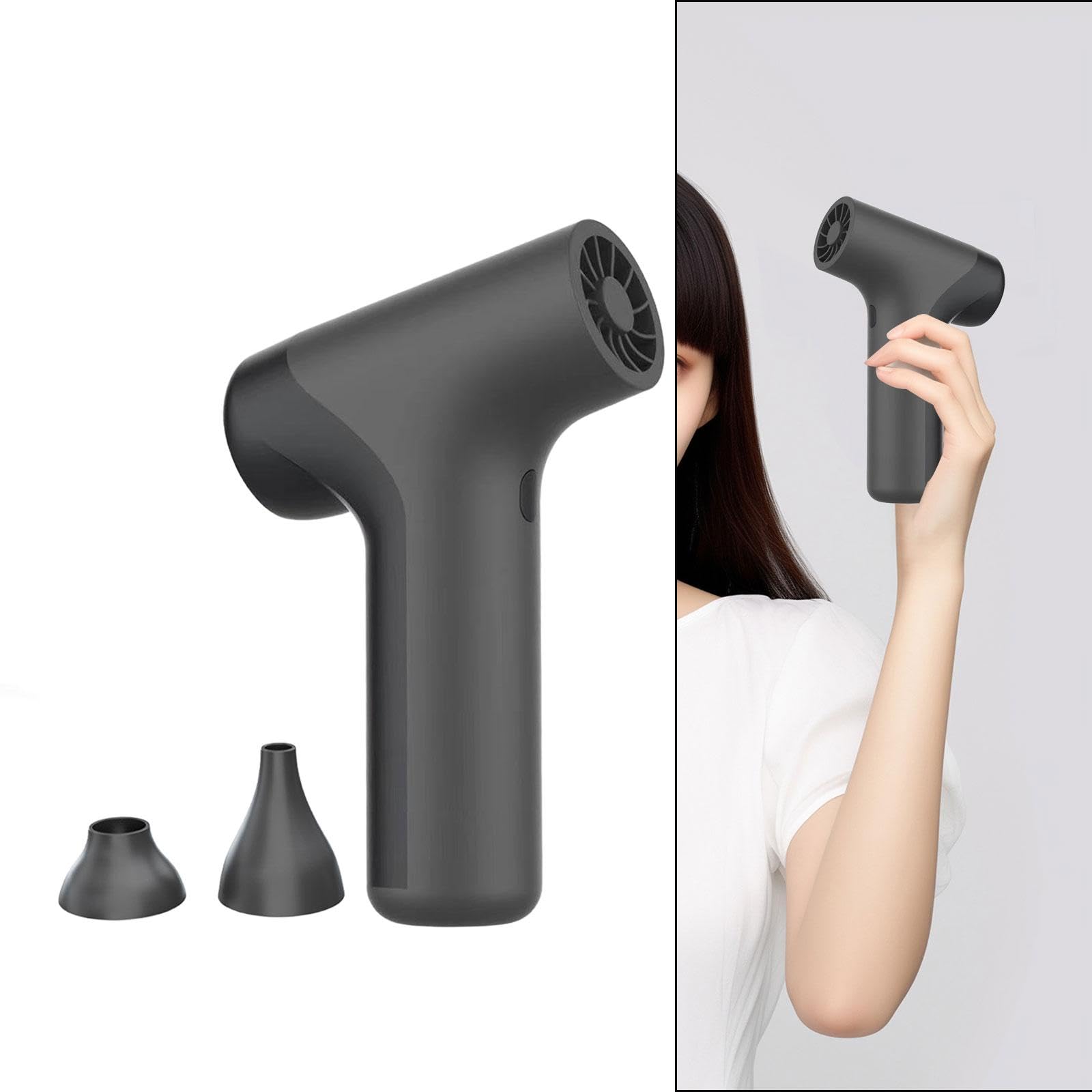 Secador de Pelo de Viaje, Secador de Pelo Profesional, Potente, Inalámbrico, para Hotel, Hogar, Arte, Pintura Y Exteriores, NEGRO