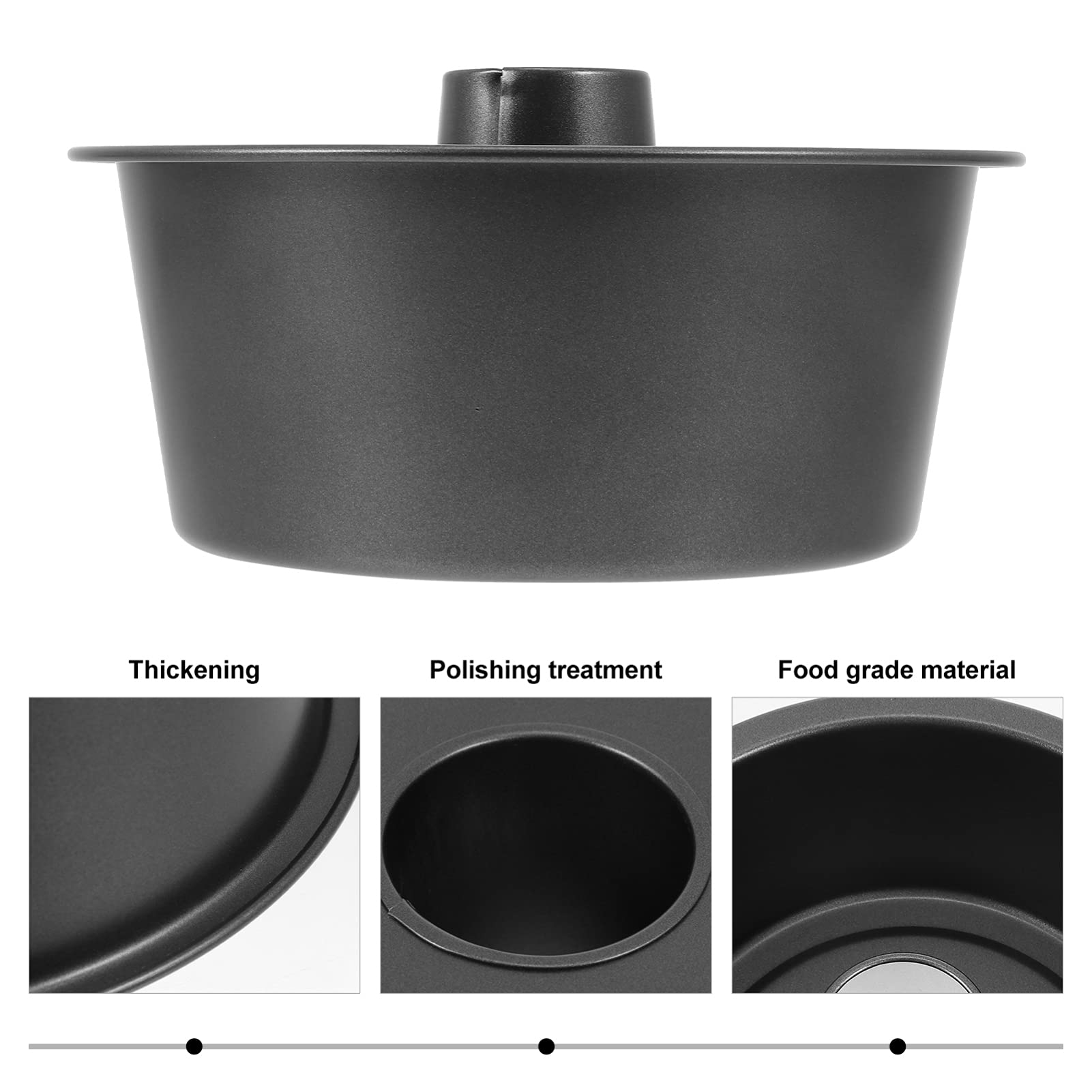 Garneck Stampo per Torta Design Pratico e Forma Cava Rotondo in Acciaio al Antiaderente e Facile da Sformare per Dolci da Forno