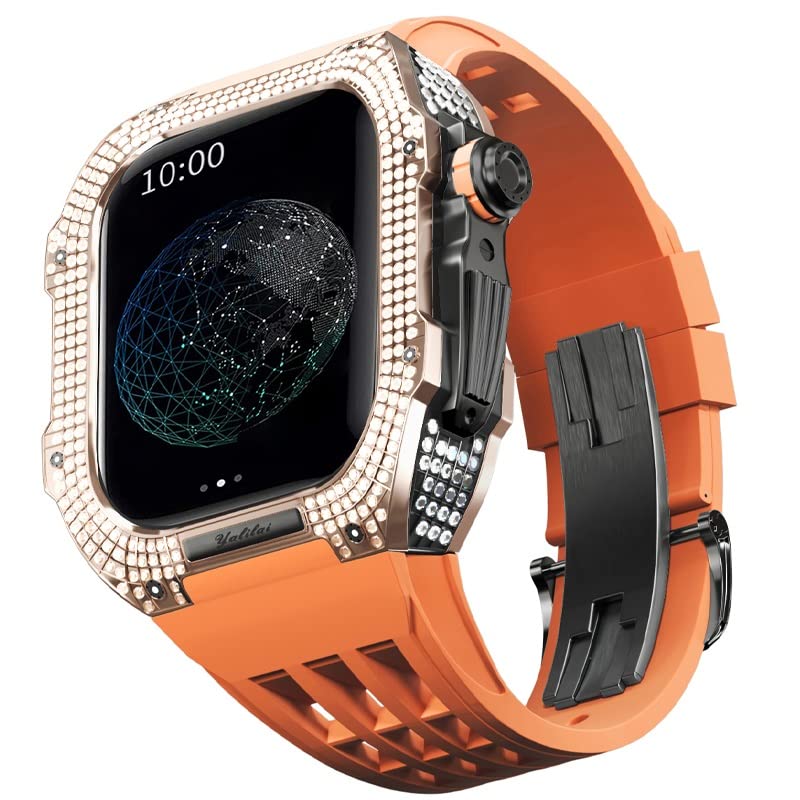 Bracelet de rechange en acier et titane pour Apple Watch 45 mm style urbain