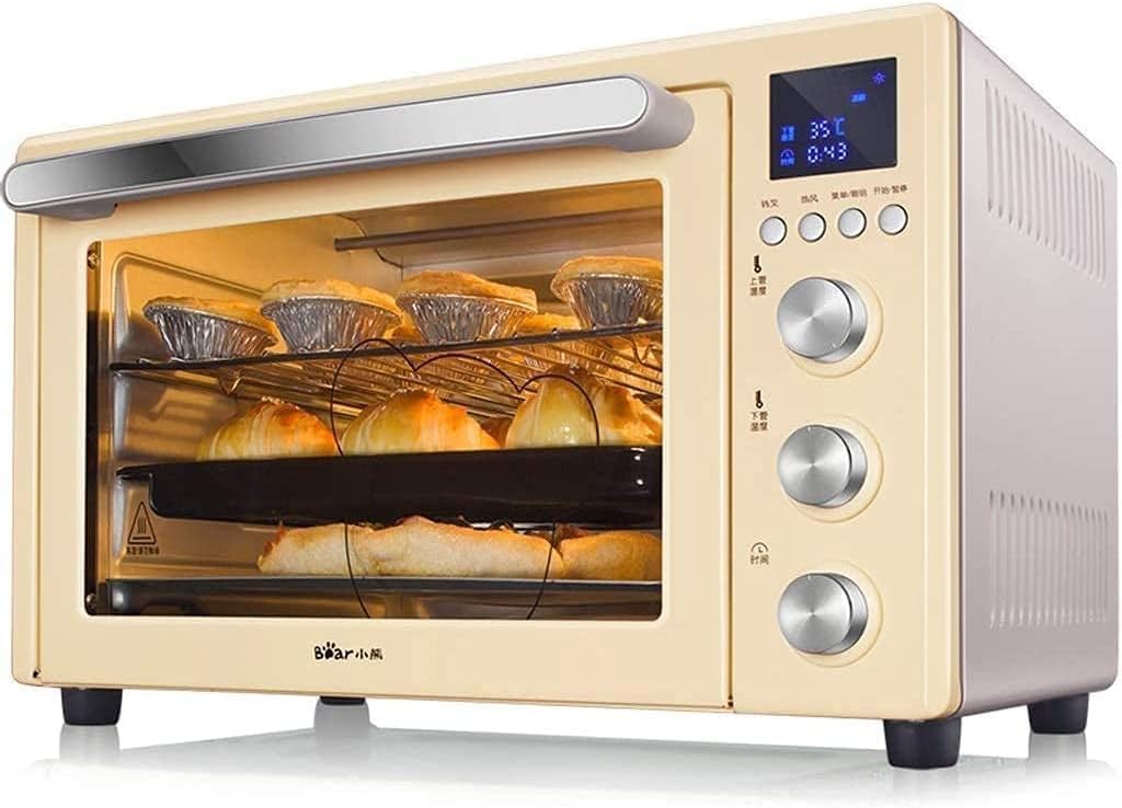 Air Fry Toaster Oven, Smart Oven Convection Toaster Roaster Oven Pot Holders Countertop Oven Stainless Steel 32L Mini Ovens