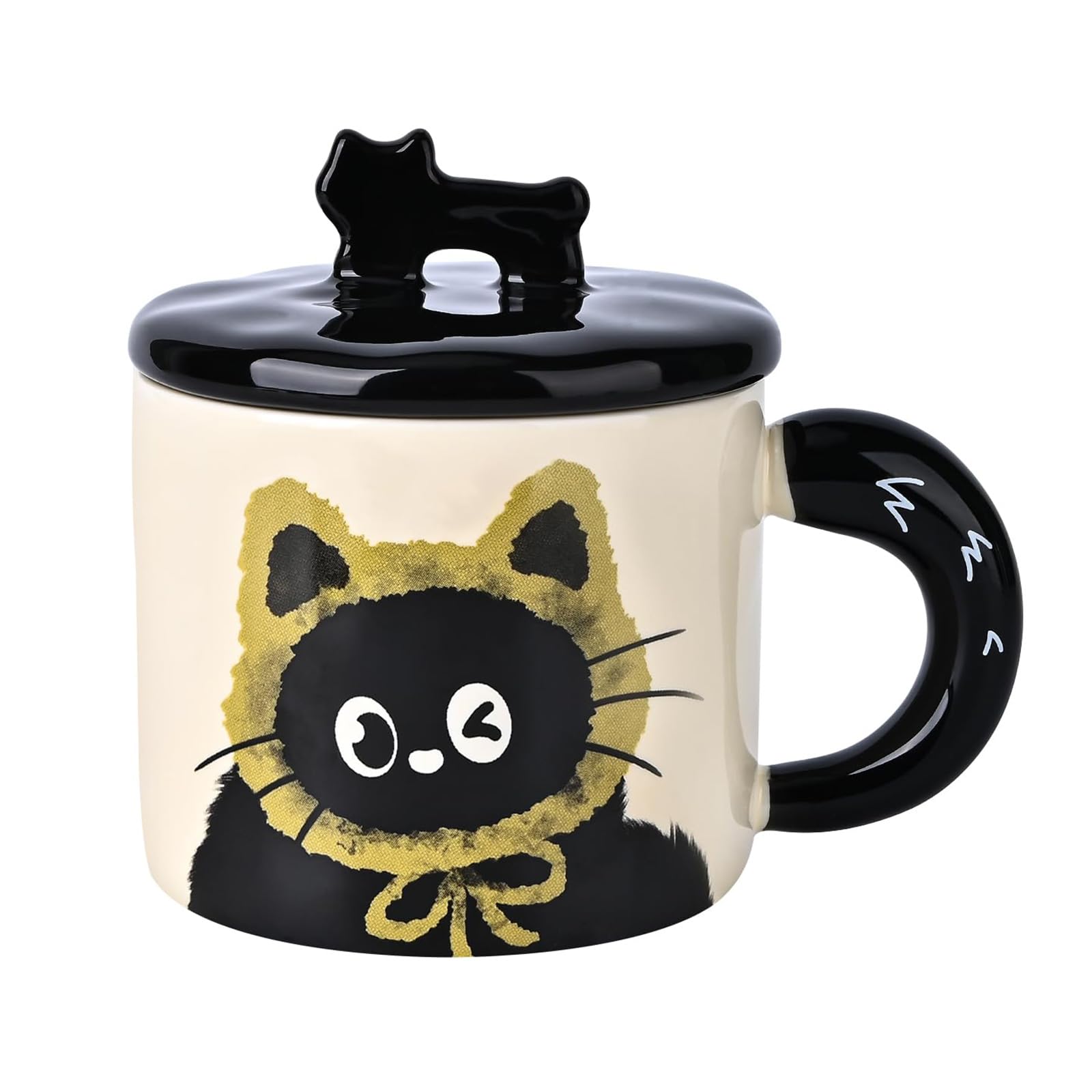 our fave Portable 370ML Ceramic Cats Mug Personality Coffee Drinking Cup with Lid Beverage Drinkware Ceramic Coffee Cup