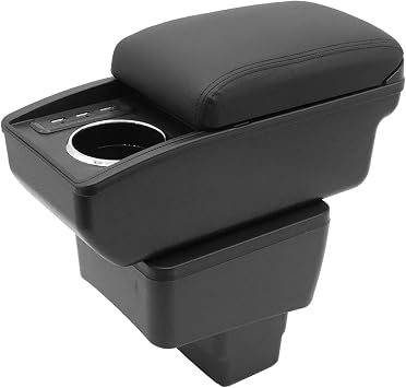 YJYWZH Car Armrest Box for Toyota Yaris 2019-2020 Accessories, Black Thread