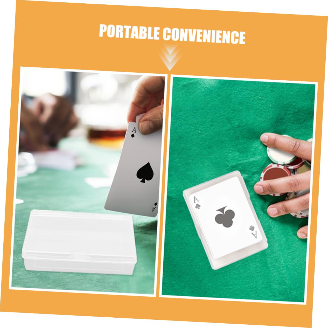 12pezzi Scatola Carte Plastica Trasparente Con Incernierato Scatola Rettangolare Per Riporre Carte Da Gioco Perline Gioielli e Articoli Artigianali