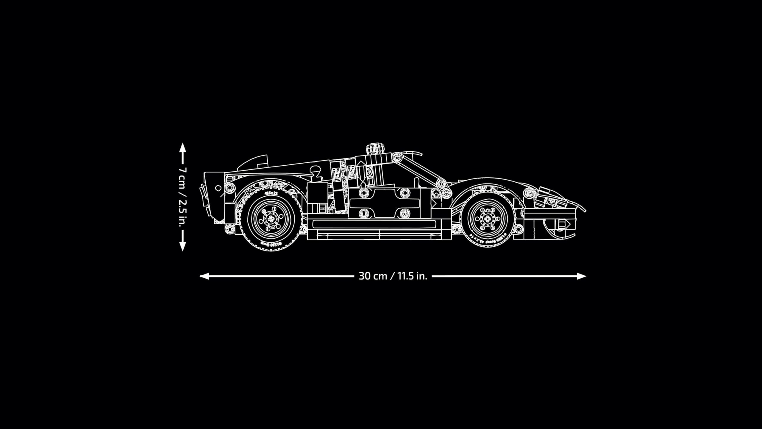 LEGO Technic Coche de Carreras Ford GT40 MKII de 1966 - Maquetas para Construir para Adultos - Coche de Colección con Motor V8 para Montar y Detalles - Regalo para Hombres y Fans del Motor 42223