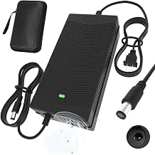 YASCO 54.6V 2A Wall Power Charger for for 48V Lithium Material Power, 5.5mm DC Connector for 2.5mm/2.1mm DC Connector