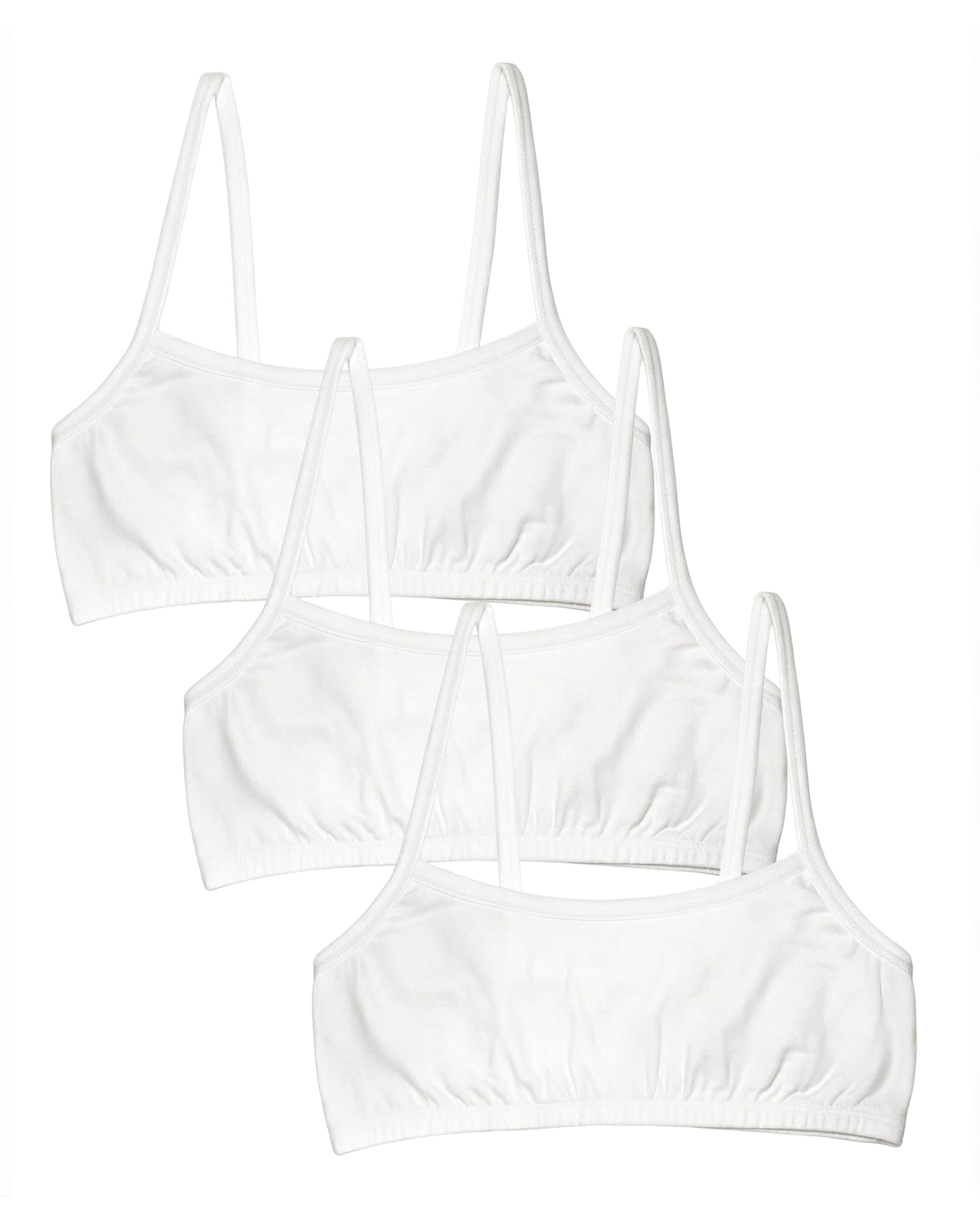 Fruit of the Loom Biustonosz sportowy Dziewczynki Cotton Spaghetti Strap Sport 3 Pack(Pack of 3) (3 w zestawie)