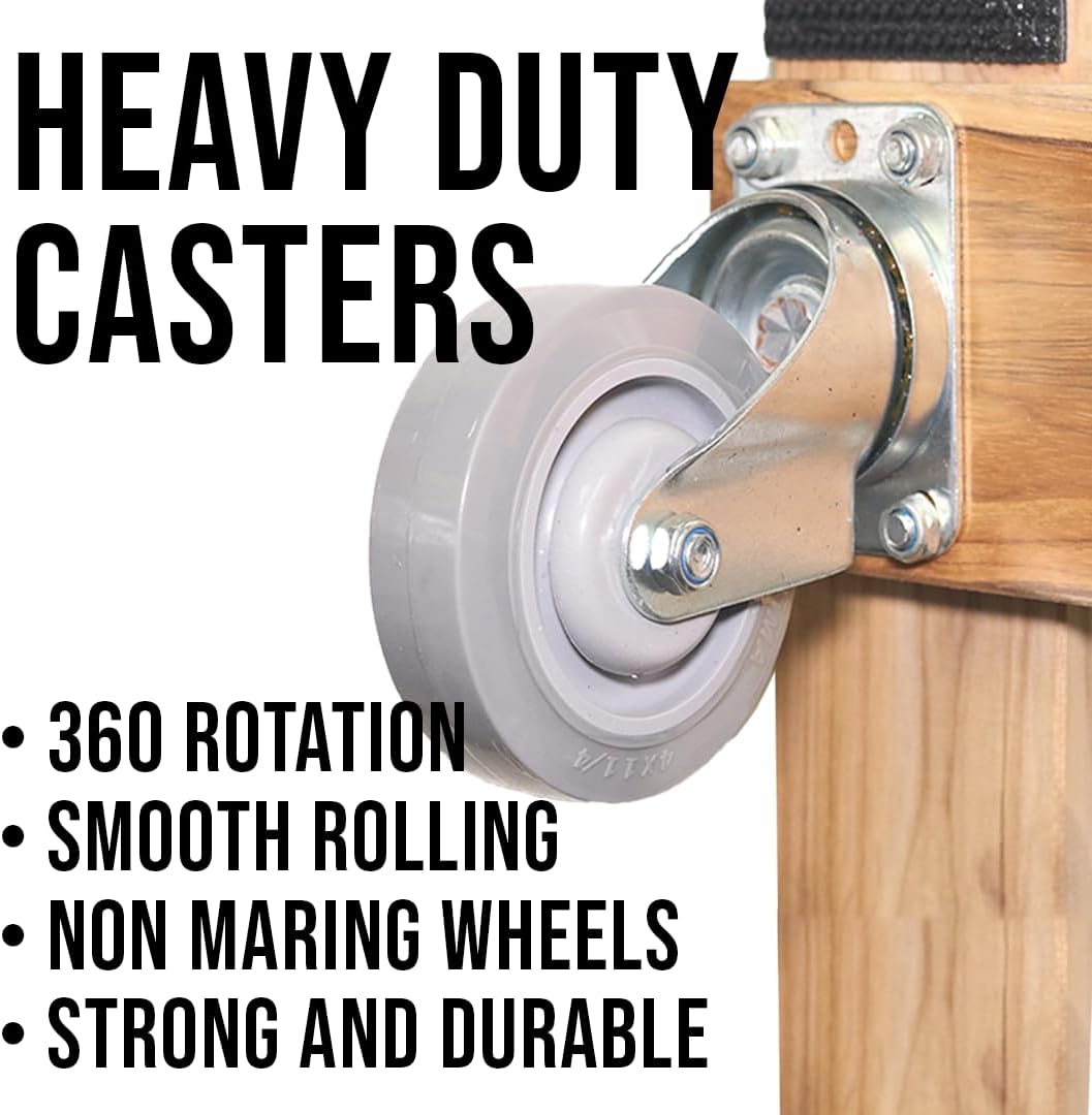 BoxerTool 18” x 30” Furniture Moving Pro Dollies – 2,400lbs Dolly – Solid Wood – Heavy Duty Caster Wheels – Pre Assembled Dollies