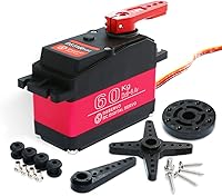 Vista 8 de 132.3 lbs Digital Servo 8.4V Engranaje de acero inoxidable de alto voltaje Gran Torque de alta velocidad Impermeable 15 Baja Servos 270 grados