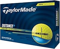 TaylorMade Distance+ Golf Balls - REACT Speed Core, Extended Flight Dimples & Plus Alignment Aid for Max Distance