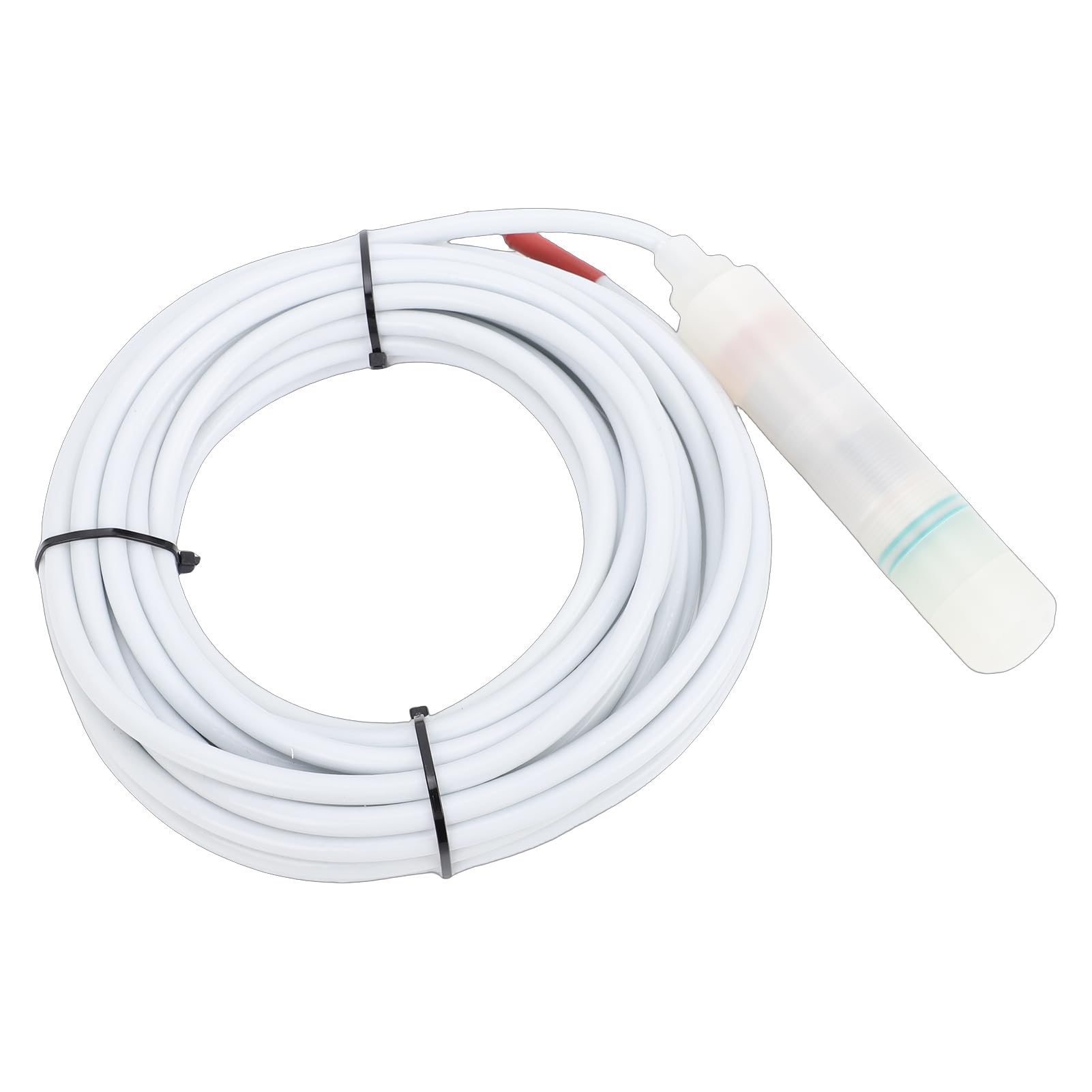 Fockety Sensor de Nivel de Agua, Transmisor Sumergible Capacitivo Cerámico de Precisión de 0,25% FS, Sensor de Nivel de Líquido con Cable de 10 M para Tanques Pantalla Digital Inversor PLC (Rango