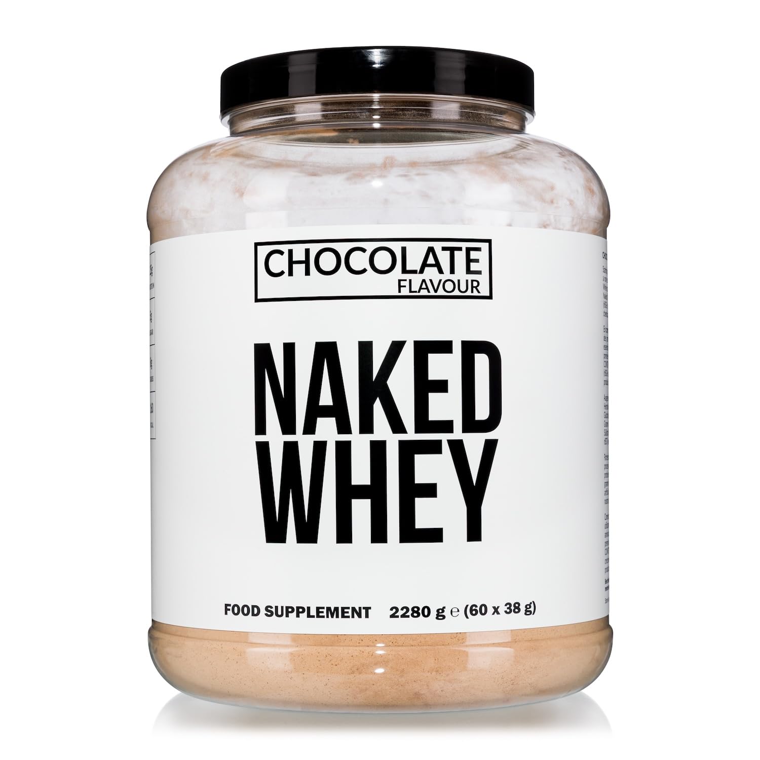 Naked Whey – białko serwatkowe w proszku, czekolada, bez GMO, bez soi, bez glutenu, wspomaganie wzrostu i regeneracji mięśni - 2280 g